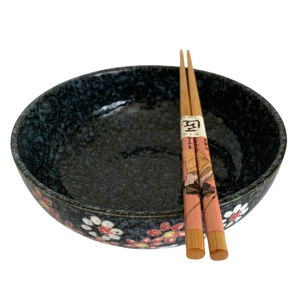 Handmade Japanese Ukiyo-e Bamboo Chopsticks Set - Picture 2 of 5